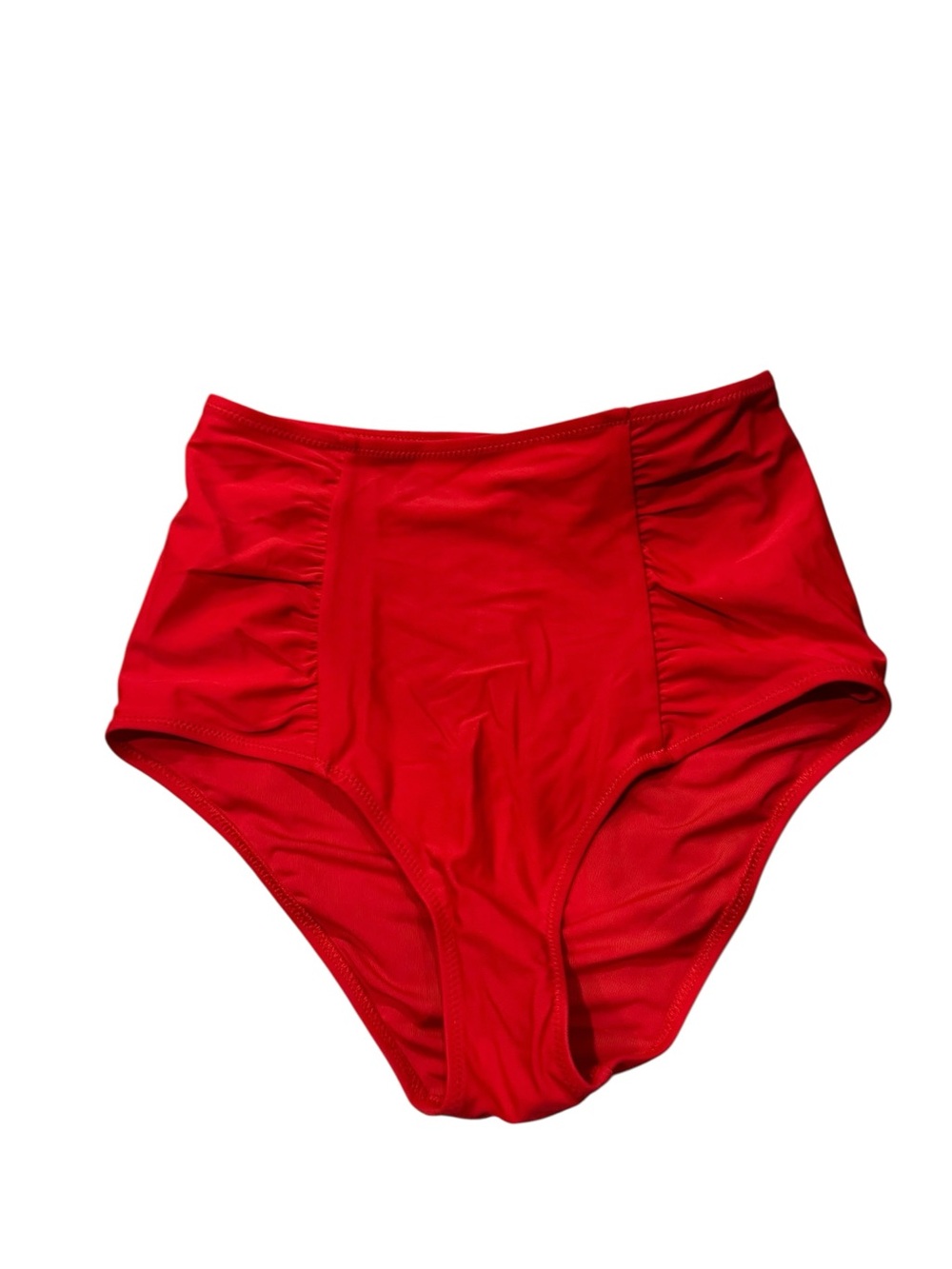 aerie Bright Red Swim Bikini Bottoms Small full coverage